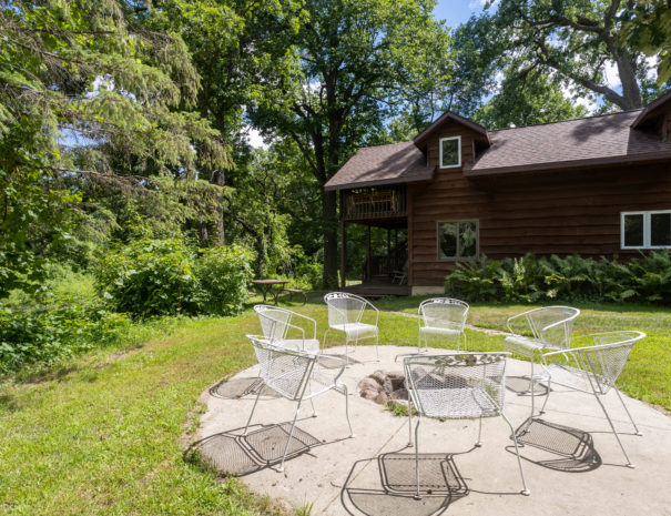 Fire pit area outside Brookside
